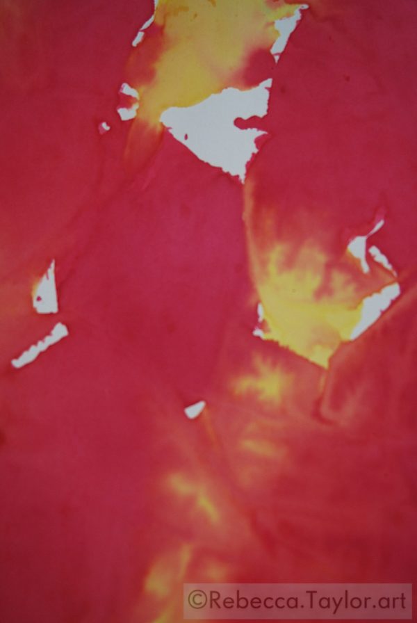 yellow and red Abstract watercolor